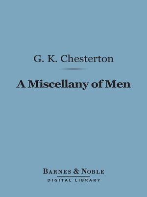 cover image of A Miscellany of Men (Barnes & Noble Digital Library)